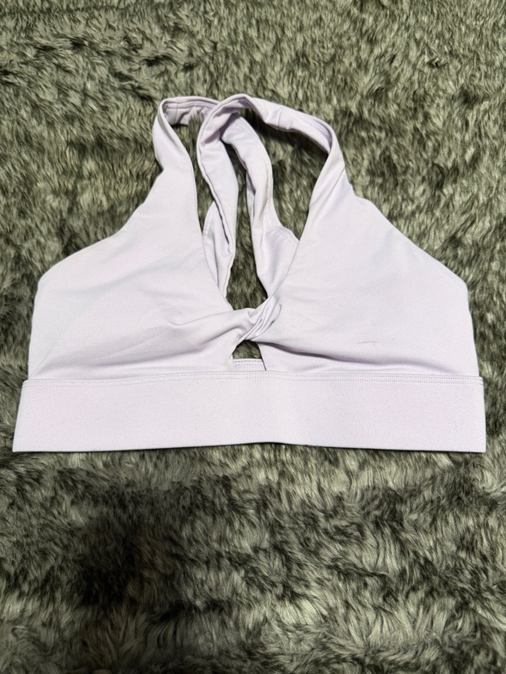 Light Lavender Knot-Front Sports Bra